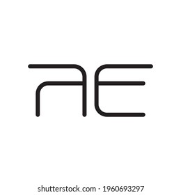 ae initial letter vector logo