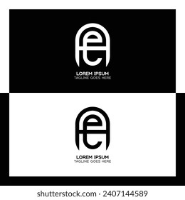 AE initial letters linked elegant logo. letter A and E pattern design monogram svg