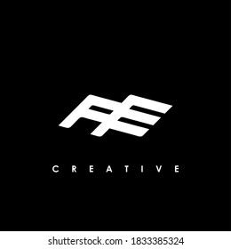 Plantilla de vector de diseño de logotipo de letras iniciales de AE