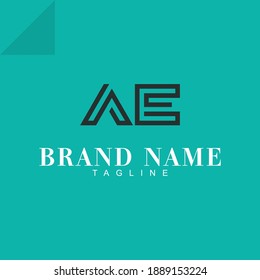 AE initial letters logo design vector