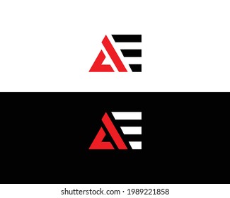 AE initial letters logo design vector icon template.