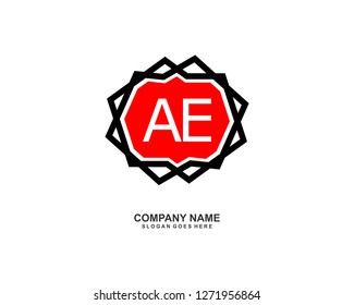 AE Initial logo template vector