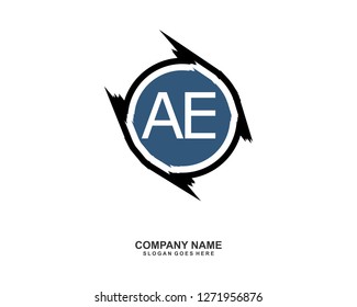AE Initial logo template vector