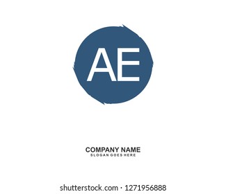 AE Initial logo template vector