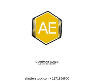 AE Initial logo template vector