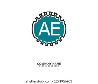 AE Initial logo template vector