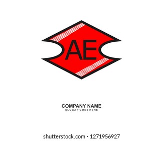 AE Initial logo template vector