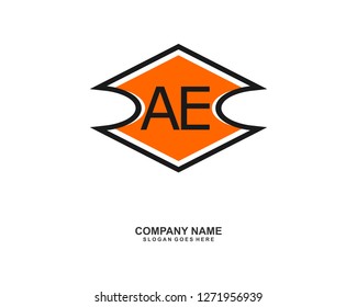 AE Initial logo template vector