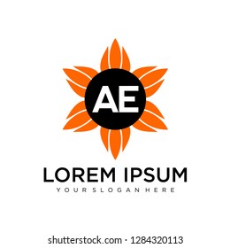 AE initial logo template vector