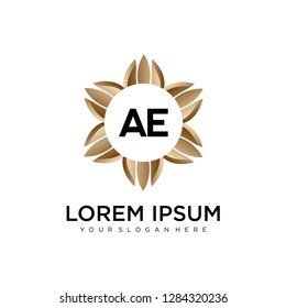 AE initial logo template vector