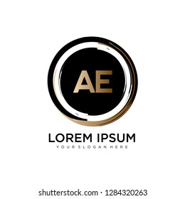 AE initial logo template vector