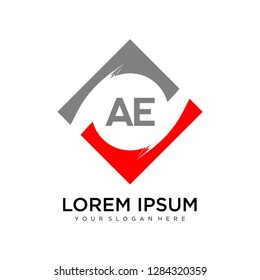 AE initial logo template vector
