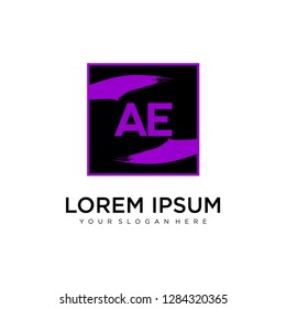 AE initial logo template vector