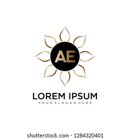 AE initial logo template vector