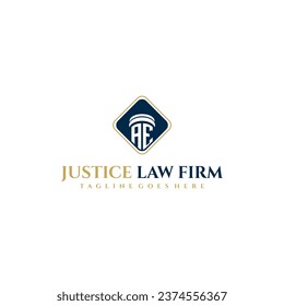 AE initial monogram for lawfirm logo ideas with creative polygon style design svg