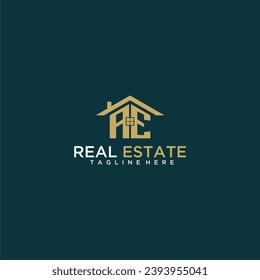 AE initial monogram logo for real estate with home shape creative design svg