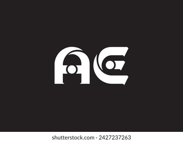 AE initial overlapping swoosh letter logo  svg