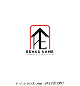 AE letter creative real estate vector logo design . AE creative initials letter logo concept.