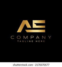 AE ae letter design logo logotype icon concept with sans serif font and classic elegant style look vector illustration.