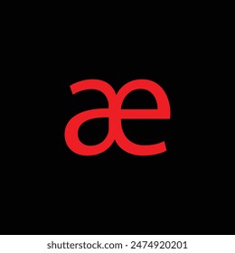 AE Letter Initial Logo Design Template Vector Illustration