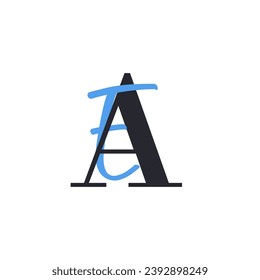 AE Letter Logo Concept. Creative Minimal Monogram A and E Logo Template. Universal Premium Logotype