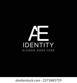 Logotipo de carta AE diseño creativo con gráfico vector logotipo AE simple y moderno
