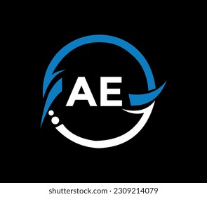 AE letter logo design with a circle shape. AE circle and cube shape logo design. AE monogram, business, REAL estate logo. AE Logo design with unique and simple design.