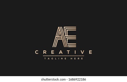 AE Letter Logo Design. Creative Modern A E Letters icon vector Illustration.