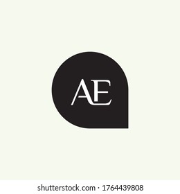Diseño del logotipo de la carta AE. Icono Creativo Logo Vector de Letras Modernas.
