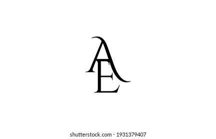 AE Letter Logo Design with Creative Modern Trendy Typography.
