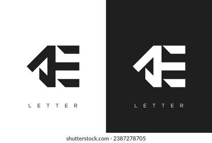 AE Letter Logo Design. Creative Modern AE logo icon vector Illustration.