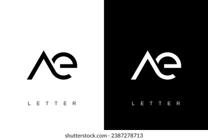 Diseño del logotipo de la carta AE. Icono de logotipo de Creative Modern AE vectorial Ilustración.