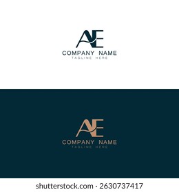 AE Letter Logo Design. Creative Modern AE logo icon vector Illustration.