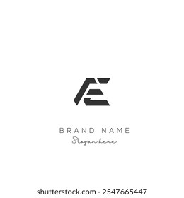AE Letter Logo Design (Design de logotipo Carta AE). Moderno minimalista criativo AE carta inicial ícone vetor modelo. Logotipo Premium com design de Objetos. Identidade corporativa elegante.