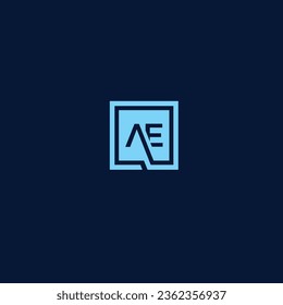 AE Letter Logo Design-Design mit Rectangle Square Box Vectordesign