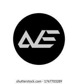 Diseño de logotipo de carta AE con estilo sencillo