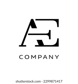 Vector de plantilla de diseño de logotipo de carta AE