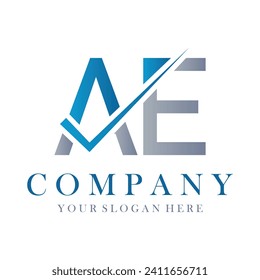 AE Letter Logo Design Template Vector. Creative initials letter AE logo concept.