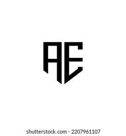 AE letter logo design with white background in illustrator. Vector logo, calligraphy designs for logo, Poster, Invitation, etc.