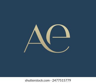 AE letter logo icon design. Classic style luxury initials monogram.