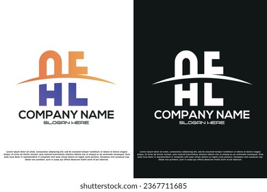 Diseño de vectores con logotipo de carta AE