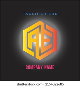 AE  lettering logo is simple, easy to understand and authoritative