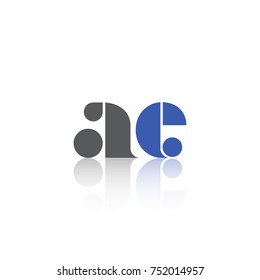 AE  lettering Logo vector isolated on white background