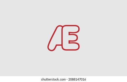 AE Linien Warp Logo Design Buchstaben Symbol gemacht Vektorgrafik.