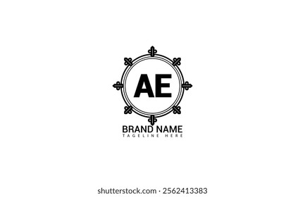 AE logo design. AE Letter Logo Design. Initial letter AE logotype company logo design. A E vector logo for business and company