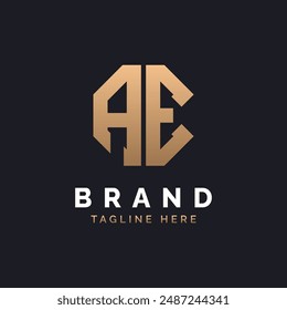 Diseño de logotipo AE. Logotipo AE moderno, minimalista, elegante y de lujo. Alfabeto Letra AE Diseño de logotipo para la marca Corporativa identidad de negocio.