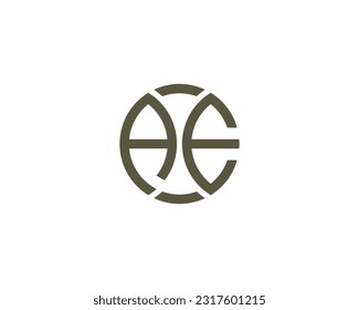 AE logo design vector template