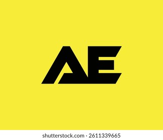AE Logo design vector template. AE