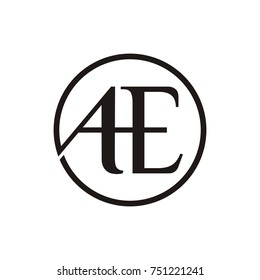 AE logo initial letter design template clean graphic designed in vector based