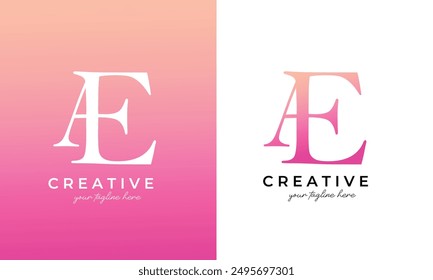 ae logo or ae letter logo design	